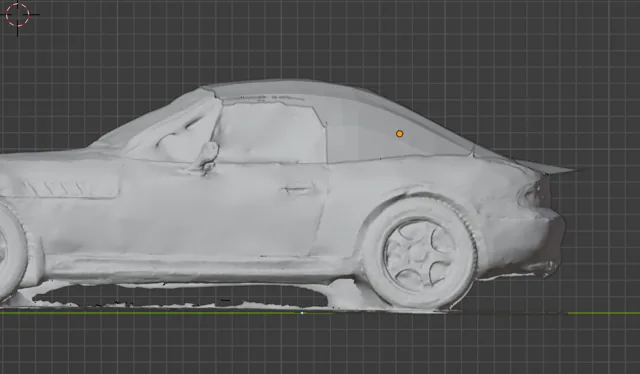A gray three-dimensional model of the Z3 viewed from the side.